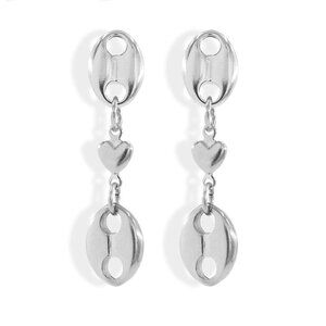 Stainless Steel Plating Drop Earrings Womens